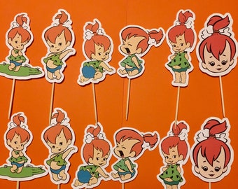 Just-Pebbles Cupcake Picks/Toppers