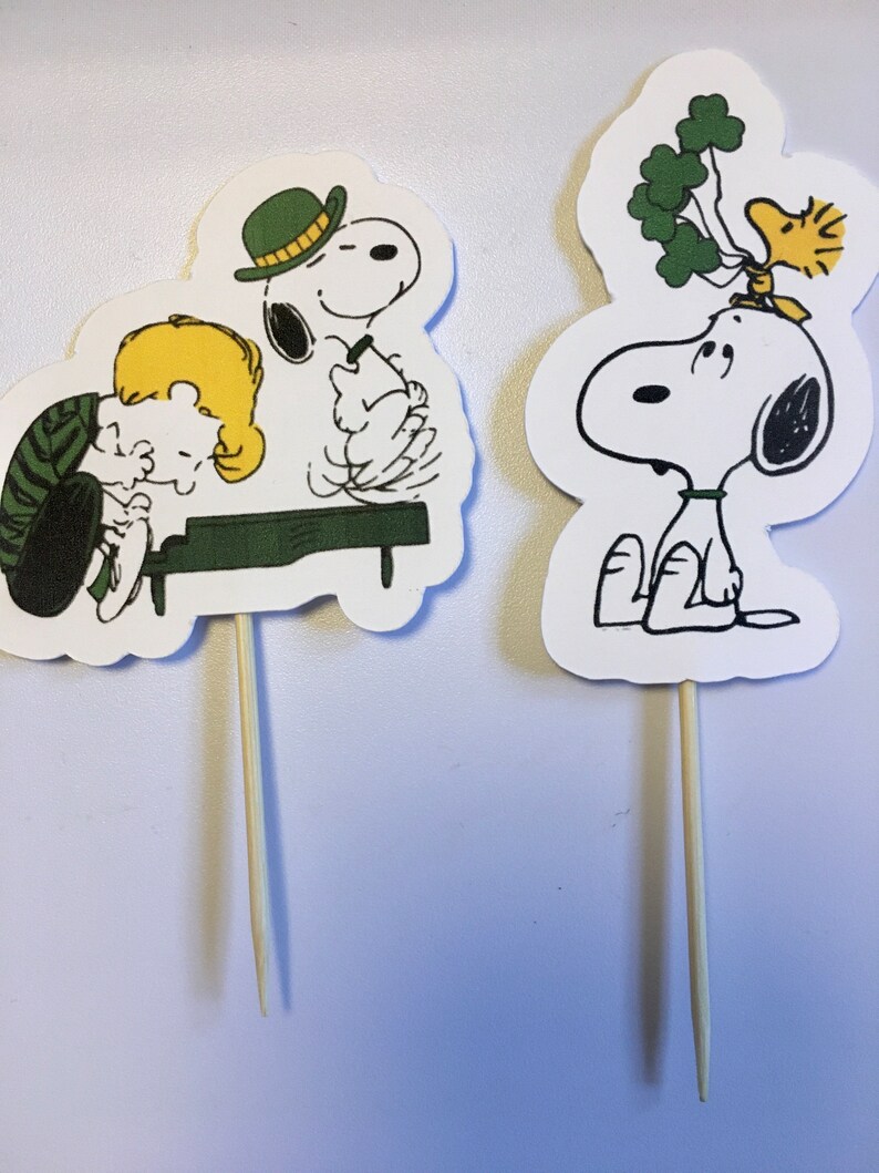 Snoopy Peanuts Cupcake Toppers/picks - Etsy