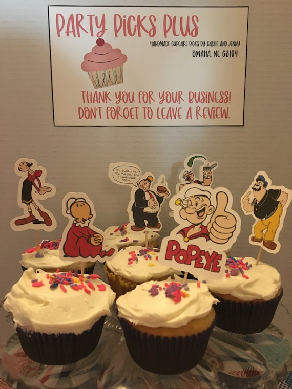 Popeye the Sailor Man Cupcake Toppers/picks - Etsy