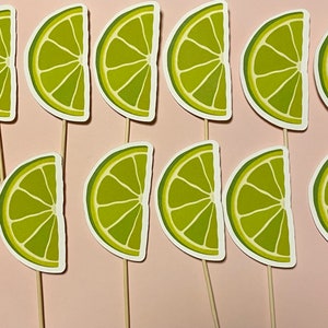 Juicy Lime Cupcake Toppers/Picks