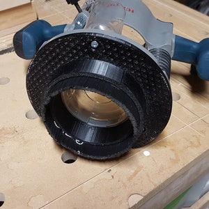 Dust shoe plate for Bosch 1617 router