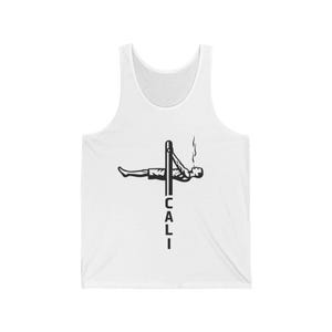 Cali Calisthenics Front Lever Gym Tank Top Unisex Summer Apparel, Workout Shirt, Beachwear, Casual Top, Gift for Fitness Lovers, Stoner