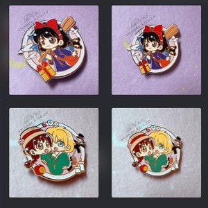 Miyazaki Anime Hard Enamel Pins: Totoro, Ogino (2.3 inch)