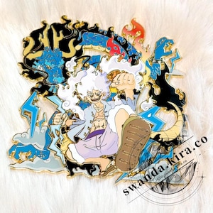Limited Edition Anime Pirate Captain Enamel Pin – XL 13cm Pin On Pin Badge – Collector’s Exclusive (100 Pieces)