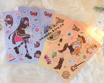 Panty & Stocking Inspired PVC Sticker Set: Holographic Decals