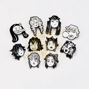 Demon Slayer Chibi Face Soft Enamel Pin