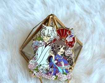 Kamisama Kiss Enamel Pin – Original Design Featuring Nanami & Tomoe | Anime Couple Collector's Pin”