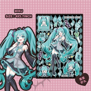 Hatsune Miku Sticker Pack: Original PVC Stickers (4x6 inches) bild 4
