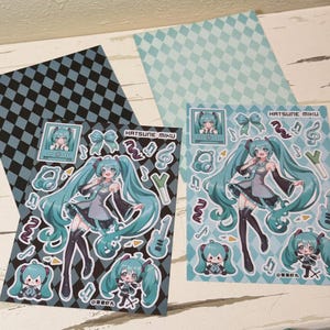Hatsune Miku Sticker Pack: Original PVC Stickers (4x6 inches)