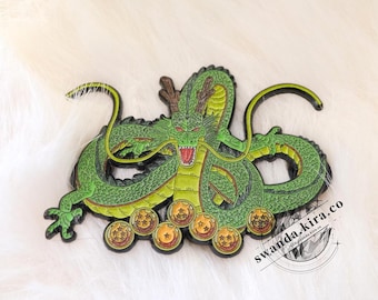 DBZ Green Dragon with Seven Stars, Anime Collectible Metal Accessory, Gift for Otaku Fans