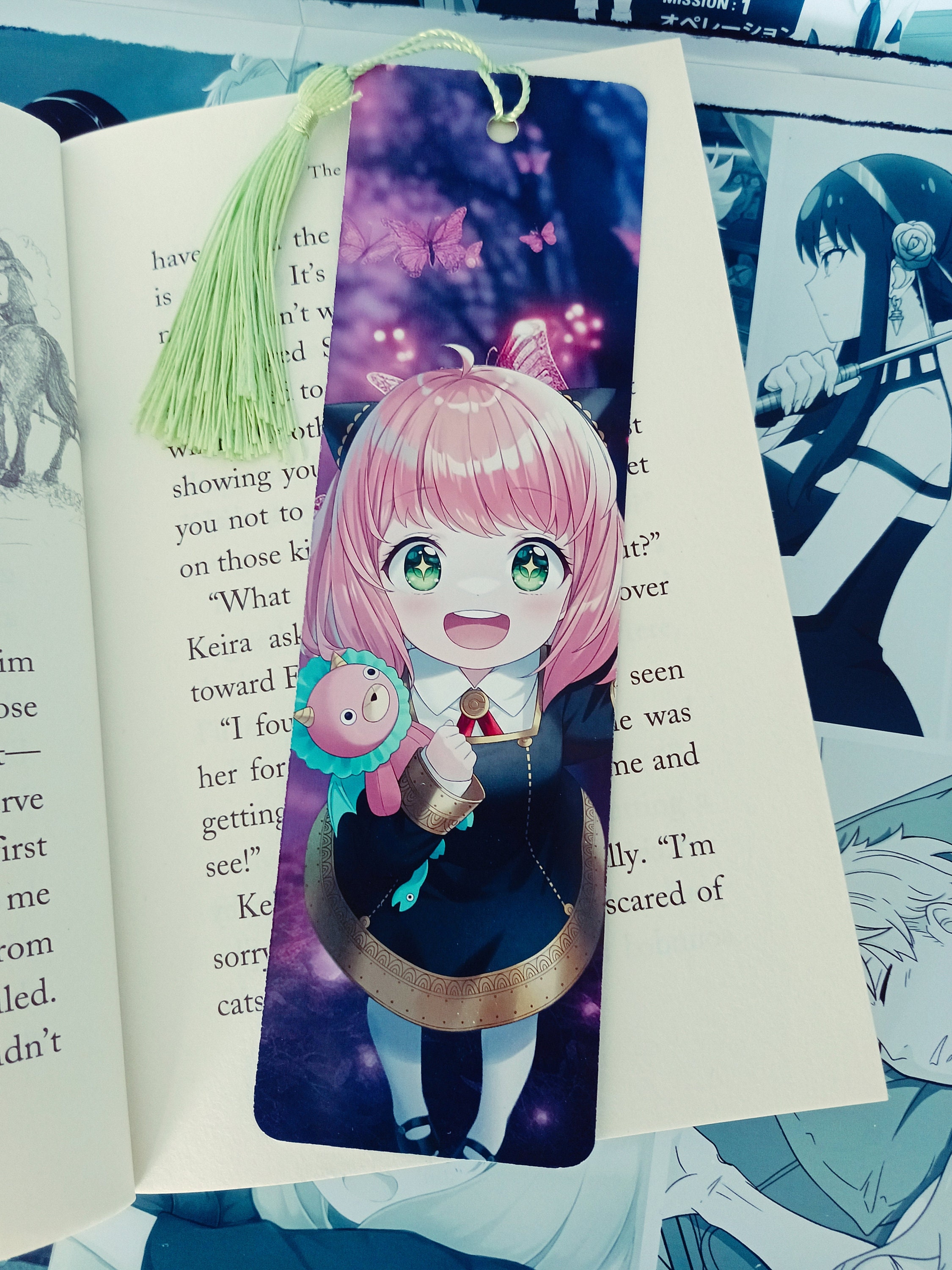 thumbnail interactive-video image 1 of 48 Anime Tassel Bookmarks - Japanese Style Inspirational Bookmarks For Books, 24 Designs With Fabric Tassels 1 of 5