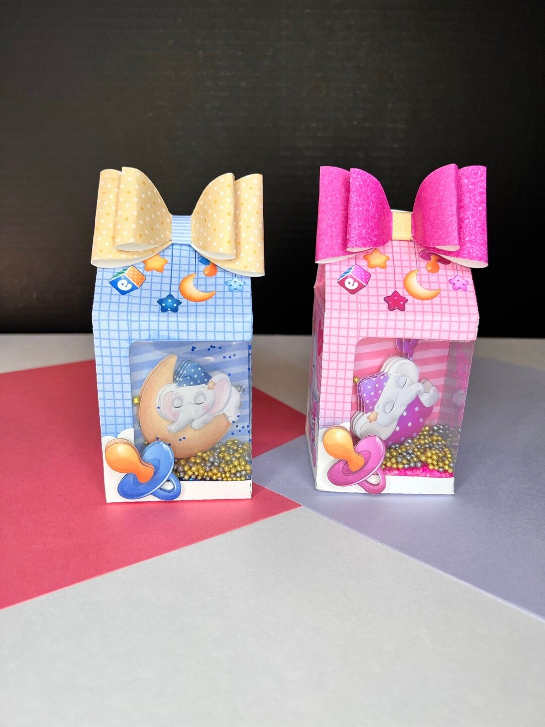 Milk Box Baby Shower Gender Reveal Baby Girl Baby Boy Etsy