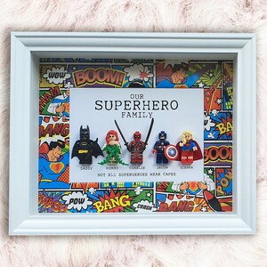 Lego superhero family frame sale