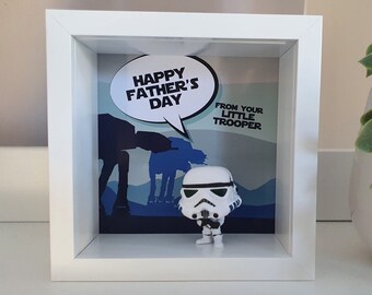 Personalised Frame with a Stormtrooper Funko Pocket Pop Keychain Figure - Any Text!