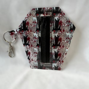 Clear Vinyl Zippered Coin Wallet, Gift, Money, Handmade, Sewing