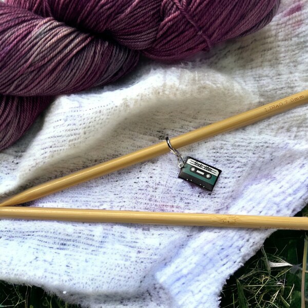 Vintage Media Stitch Marker | Progress Keeper | Knitting | Crochet | Place Marker | Gift for Knitting | Gift for Crochet