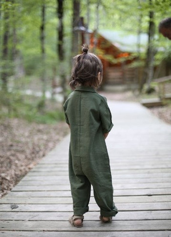 MINIMALIST KHAKI ROMPER Kids Clothing for 1 6 Years Toddler Clothes Light Pastel Colors Cotton Fabric Short Sleeve Etsy