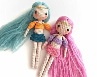 ハンドメイドかぎ針編みコンバーチブルマーメイド＆ヒューマン - しっぽとスカート