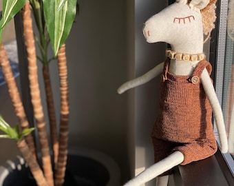 Handmade Minimalist Unicorn Plush Doll – Soft Stuffed Animal Toy (20 inch)