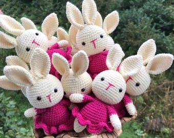 Pink Bunny - Crochet Stuffed Animal