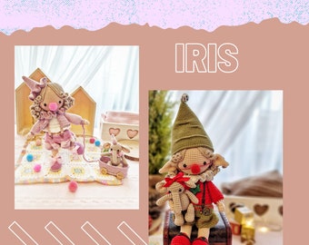 Pack Iris Doll + Elf outfit- English pattern