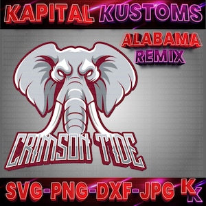 Crimson Tide - High Quality - Football Team, Svg, Png, Jpg, Dxf, Alabama