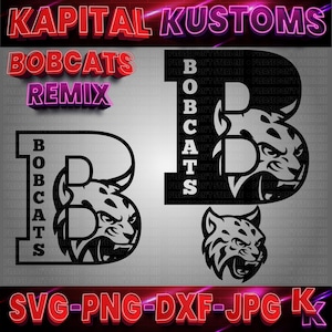Bobcats - Alta Qualidade - Mascote e Logotipo da Equipe - Arquivos de Sublimação/Corte Svg, PNG, JPG, Dxf