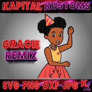 Gracie's Remix - 3/4 Body - High Quality, Svg, Png, Jpg, Dxf - Digital Download Corner