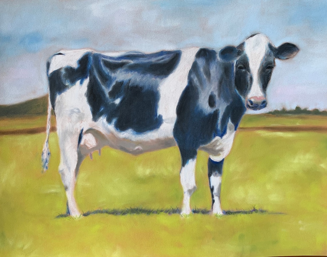 Countryside Holstein Cow Art Print - 100% Archival Giclee, Limited ...