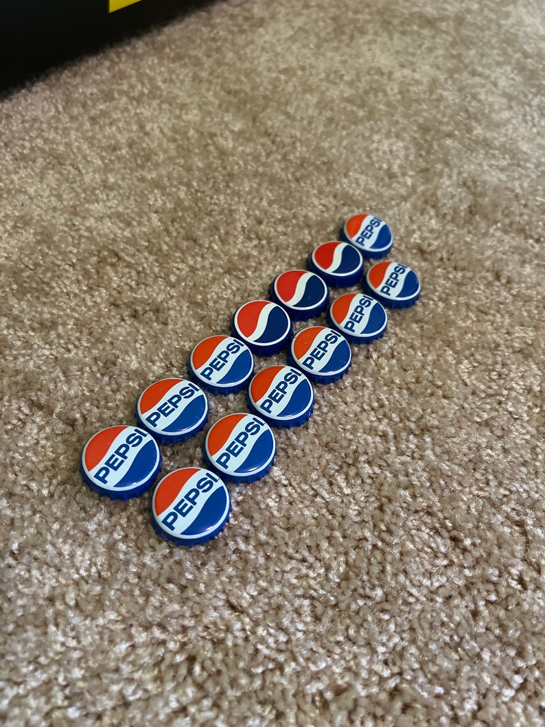 13 Pepsi Bottle Caps Etsy