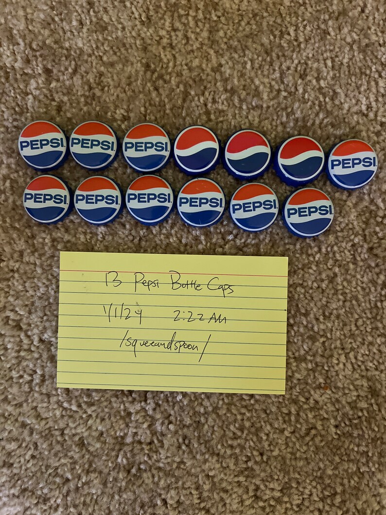 13 Pepsi Bottle Caps Etsy