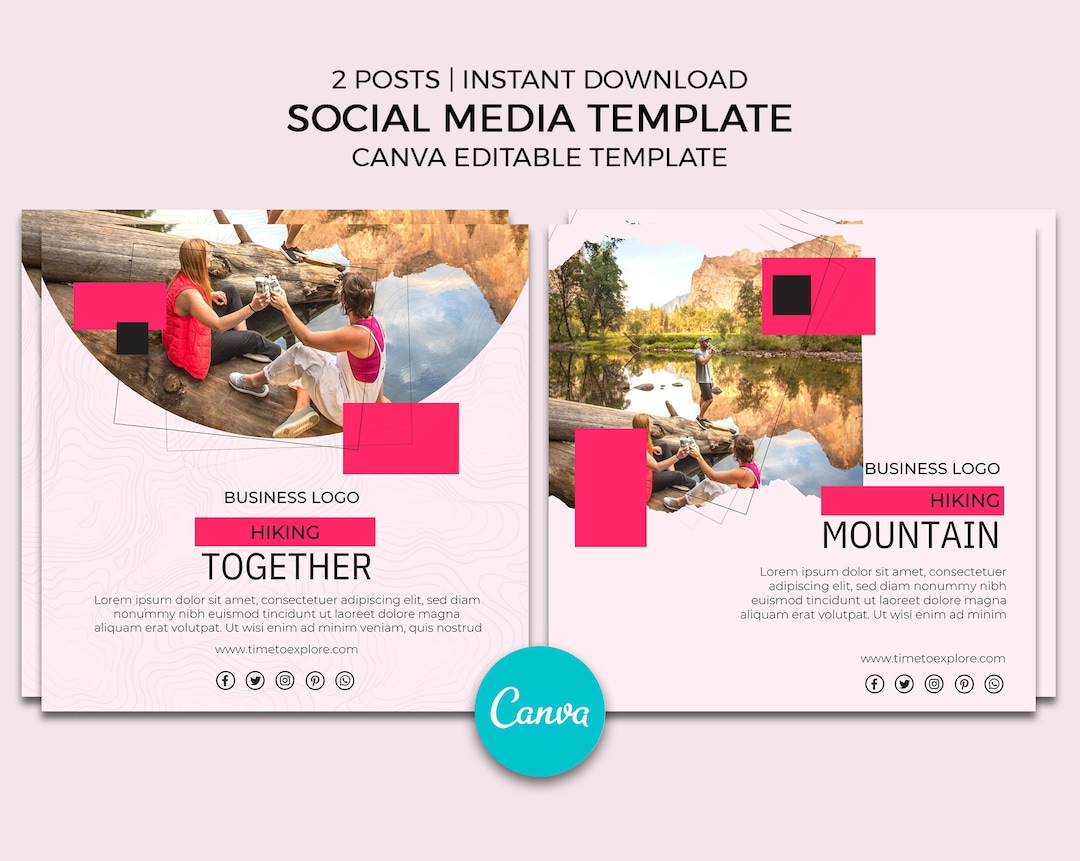 Editable Social Media Template, Instagram Post, Facebook Template ...