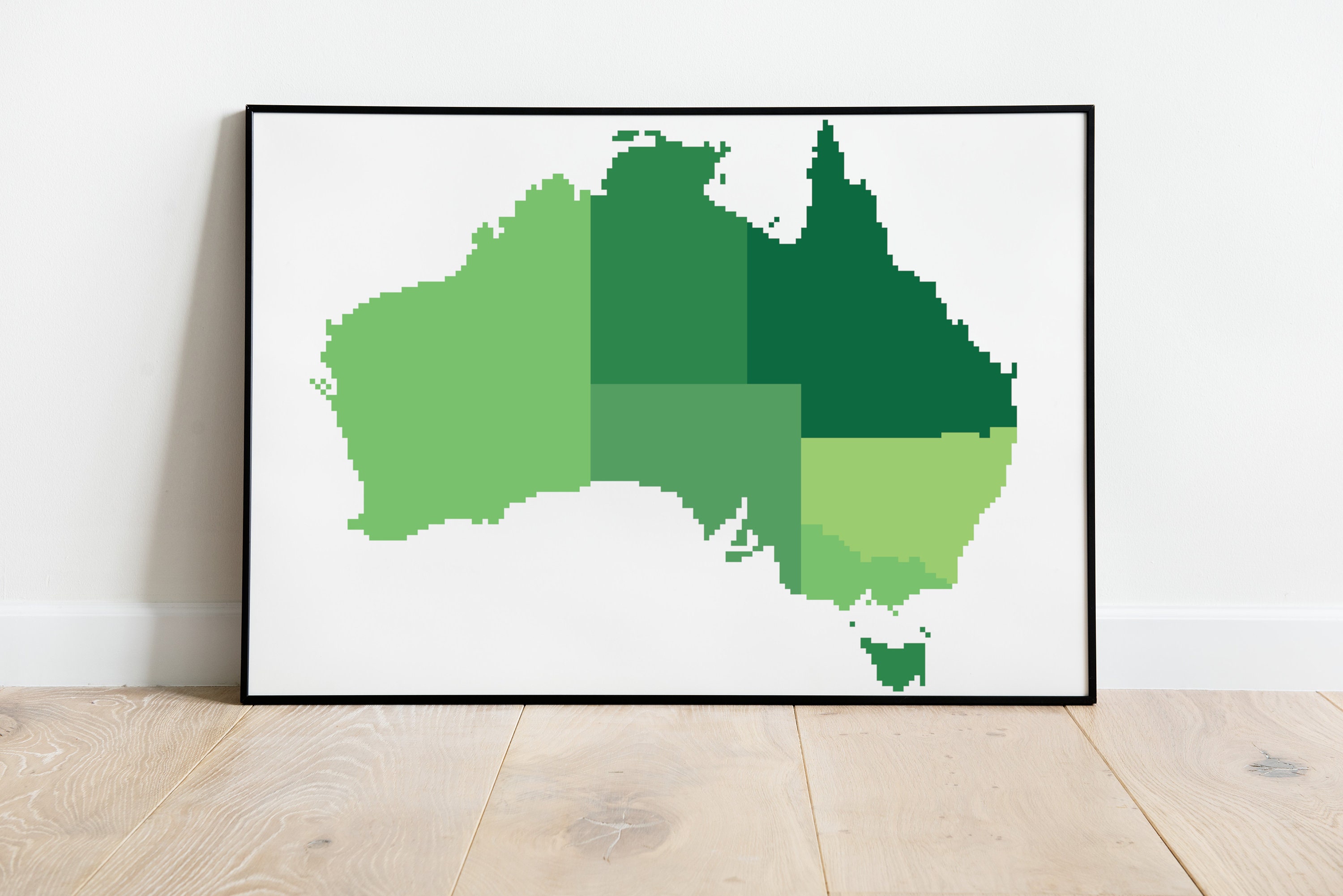 Australia Geometric Monochromatic Map Cross Stitch Pattern, Instant ...