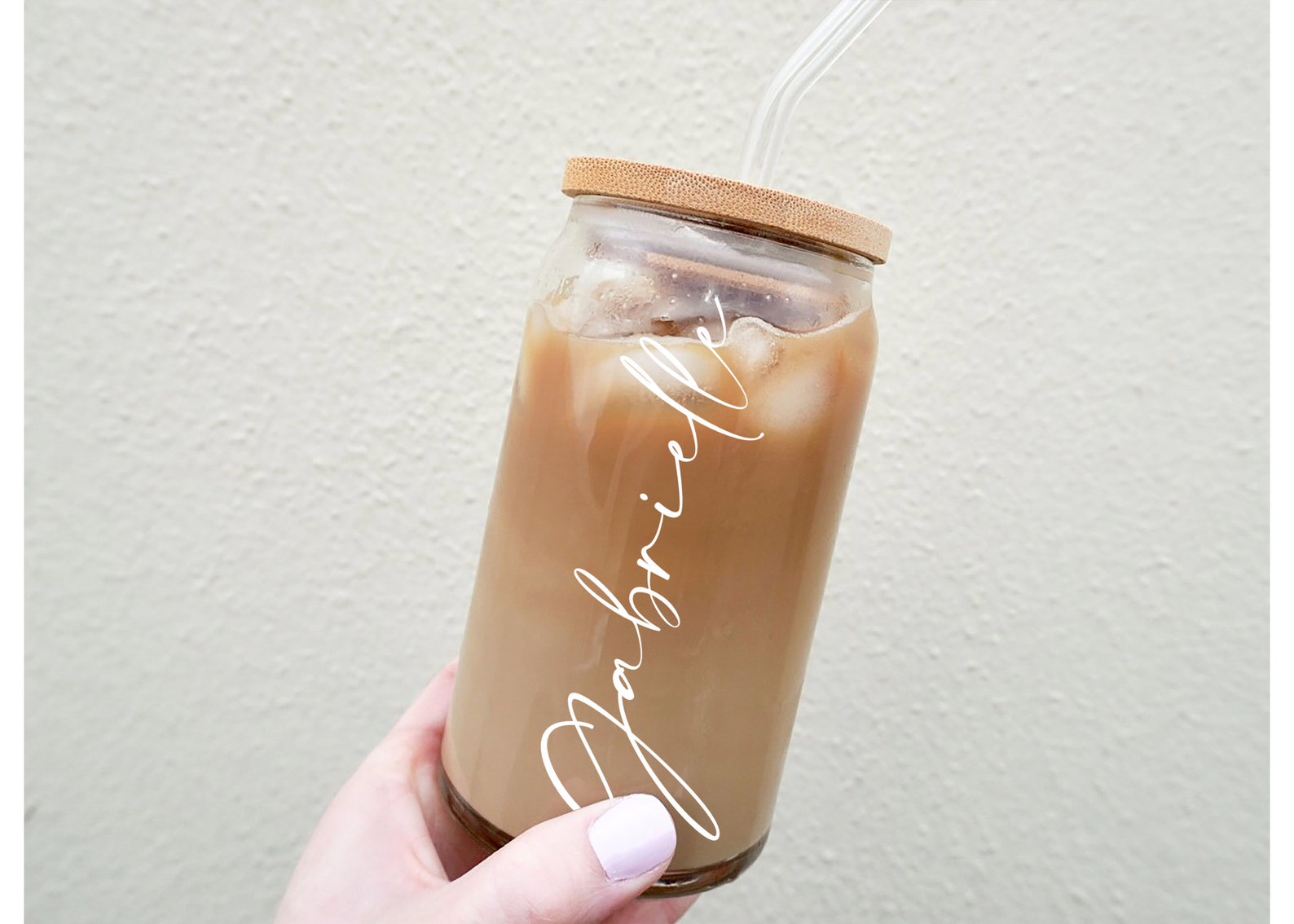 Personalized Iced Coffee Cup Glass Can Soda Cup With Lid and Etsy