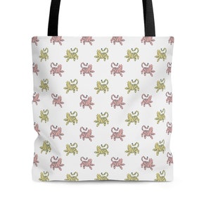 Pink Yellow Cat Tiger Tote Bag Whiskers Cat Tote Bag Cat Lover Gift Kitten-Inspired Tote Bag Grocery Bag Perfect for Animal Lovers Eco Tote