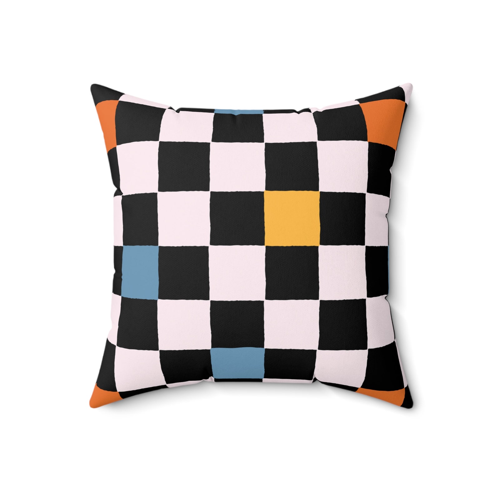 Y2K Retro Black and White Checkered Pillow Covers 14x14 16x16 18x18
