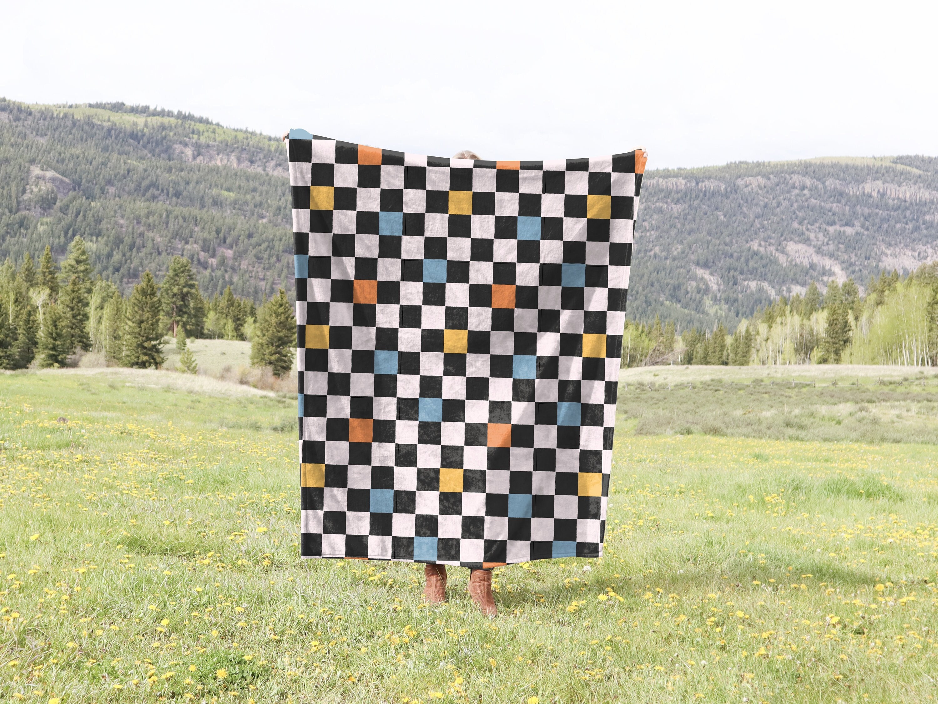 Checkboard Super Soft Blanket