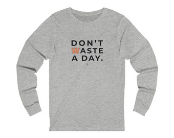 Wheelersburg Block W (Style 3) -  Adult Unisex Long Sleeve T-shirt - Don't Waste a Day