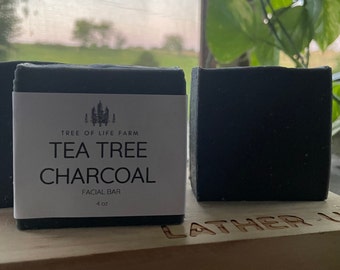 Tea Tree Charcoal Facial Soap Bar