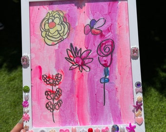 Framed Flower Painting Project