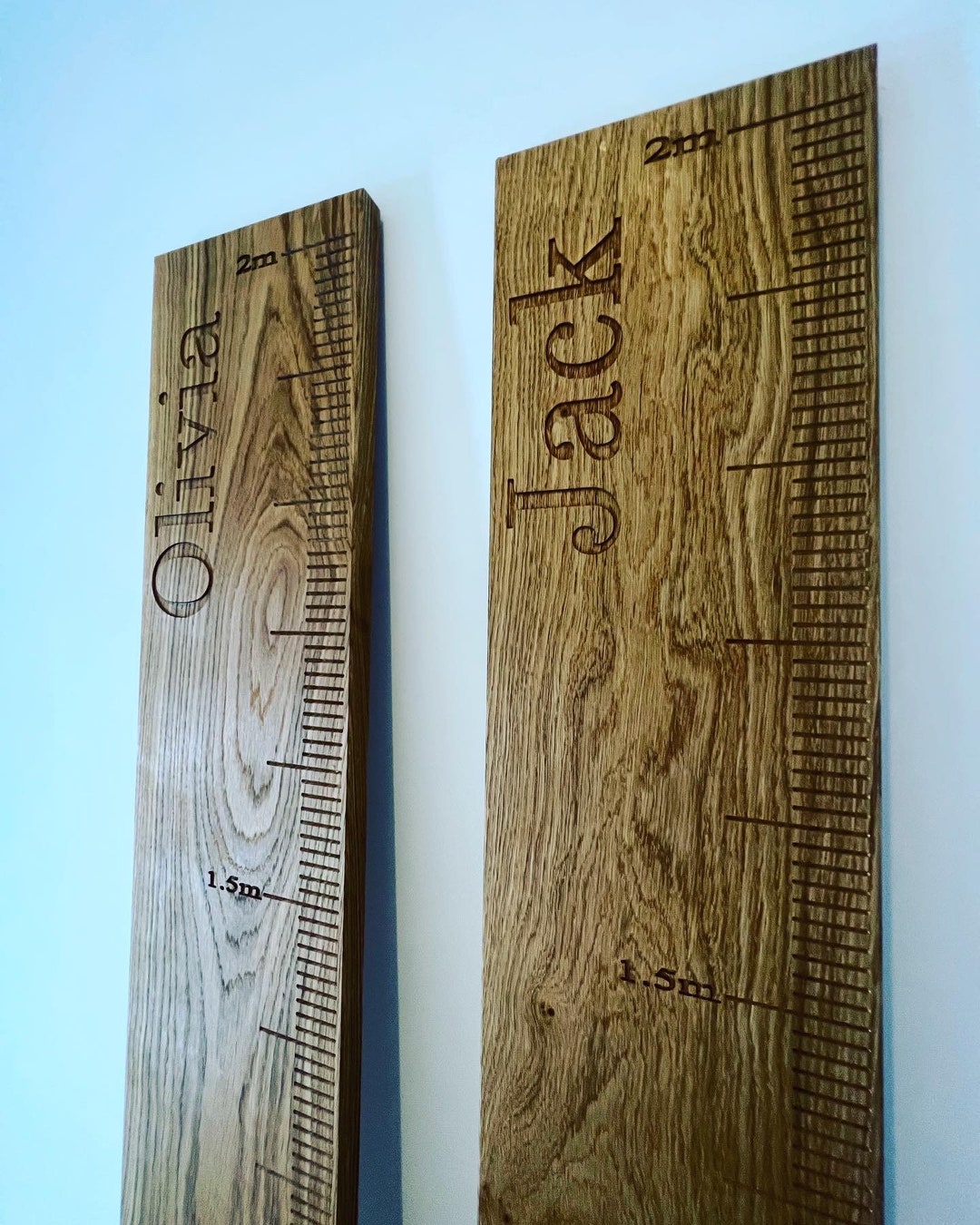 Personalised Solid Oak Height Charts - Etsy