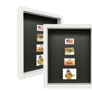 2-3/16" Deep Polystyrene Shadow Box Picture Frame White - 70 Common Sizes - by WholesaleArtsFrames-com 2880 Series - Made In USA
