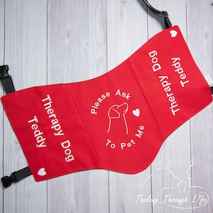 Custom Therapy Dog Vest, S&R vest, butterfly vest, custom cape, custom embroidered, dog gear, custom dog, dog vest, adjustable straps