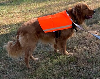 Dog Safety Jacket, Dog Safety Vest, Hunting Safety, High Visibility Safety Jacket, Dog Vest, Adjustable Straps