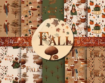 Patrón Sin Costuras De Otoño, Patrón Sin Costuras De Otoño, Patrón De Hojas, Papeles Acogedores, Imágenes Prediseñadas De Otoño, Papeles De Otoño, PNG De Otoño, Papeles De Calabaza