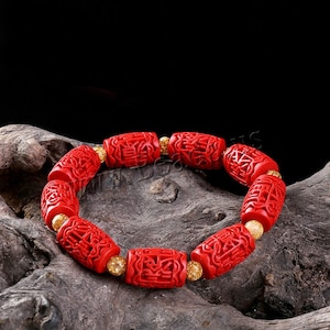 Red African bead bracelet