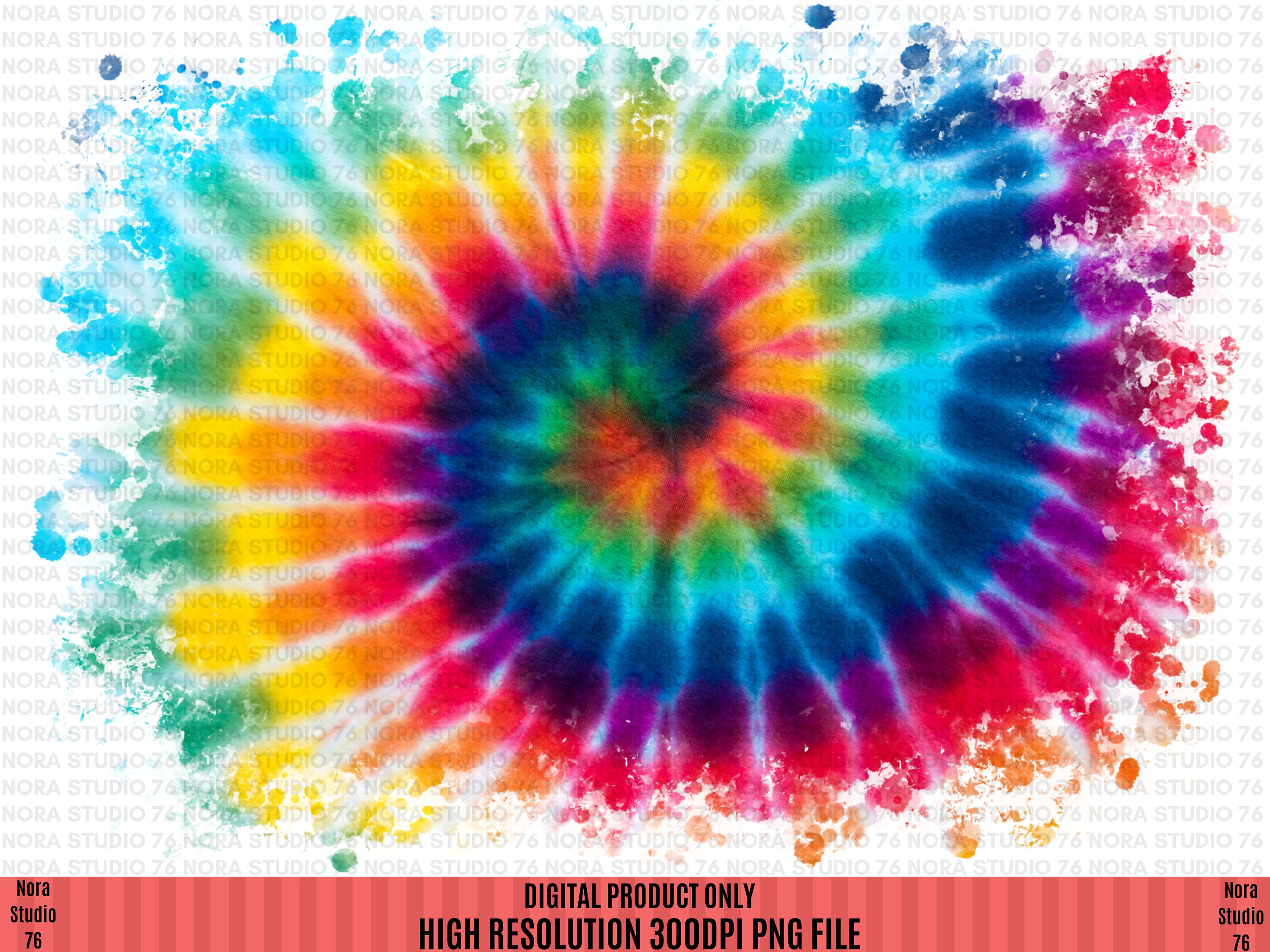 Psychedelic Purple Rainbow Tie-dye Seamless Background Pattern Tie