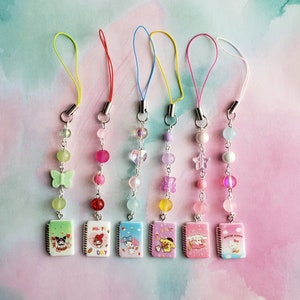 Phone Charms Cute Beaded Japanese Character Keychains 3d Cartoon Phone Strap Kawaii Animal Keyring Trendy Phone Strap Bag Accessory Gotochi