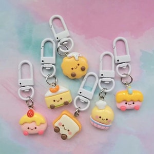 Kawaii Animal Phone Charms Adorable Dessert Keychains Cute Cake Phone Straps Japanese Keychains Cute Anime Phone Charms Colorful Animal Char