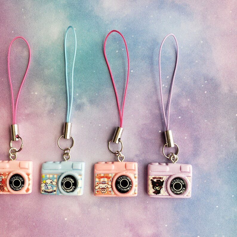 Kawaii Camera Phone Charm: Beaded Cartoon Accessory - Etsy